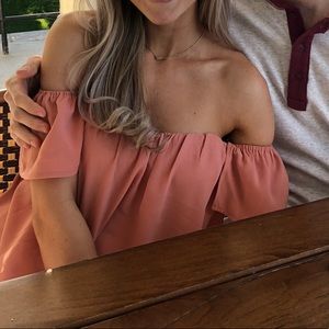 While fox boutique off the shoulder blouse